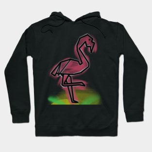 Flamingo auf einem Bein Hoodie